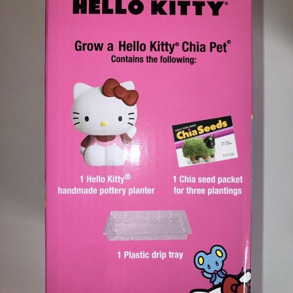 Hello Kitty LIMITED EDITION Chia Pet Handmade Decorative Planter New In Box NIB - Picture 4 of 6